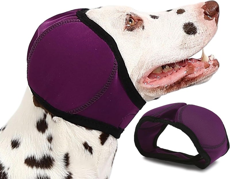 AOOLMOL Dog Ear Muffs Wrap for Hematoma, Bathing, Drying, Swimming & Noise Anxiety Relief- Elastic Waterproof Ear Protection with Calming Hoodie Design for Grooming - Image 1